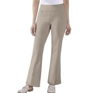 NEW SLIMSATION BY MULTIPLES wide band elastic waist flare in stone